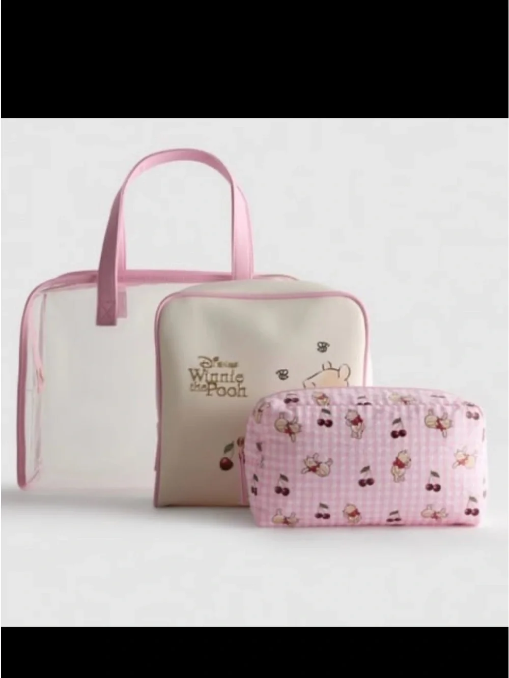 Disney Winnie the Pooh 3 piece makeup Cosmetic bag new